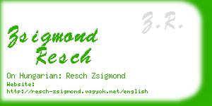 zsigmond resch business card